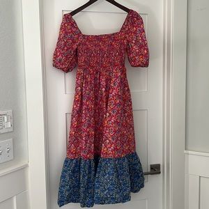 Floral midi dress. Size S